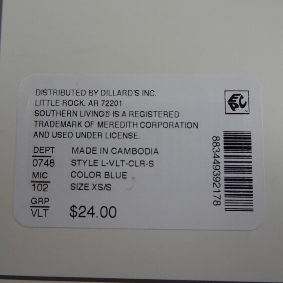 Southern Living Faux Leather Dog Collar Size XS / SMALL Blue Adjustable - Picture 11 of 11